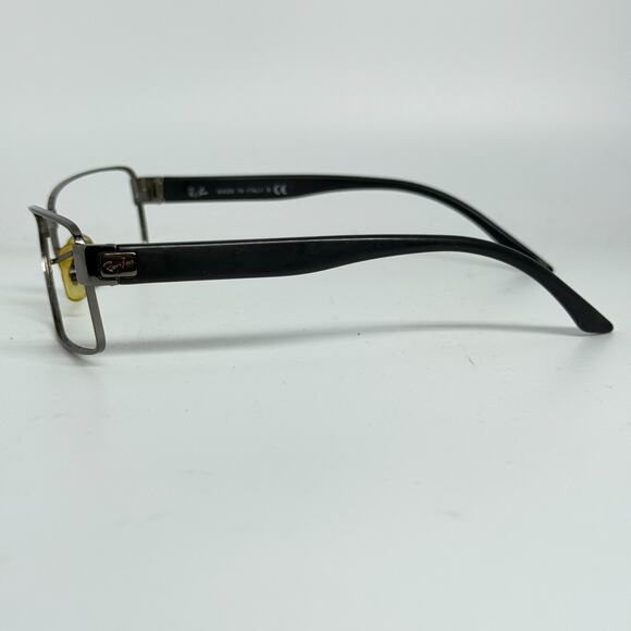 Ray Ban Silver Black Eyeglasses Frames Full Rim Rectangular H18711 - Picture 2 of 6
